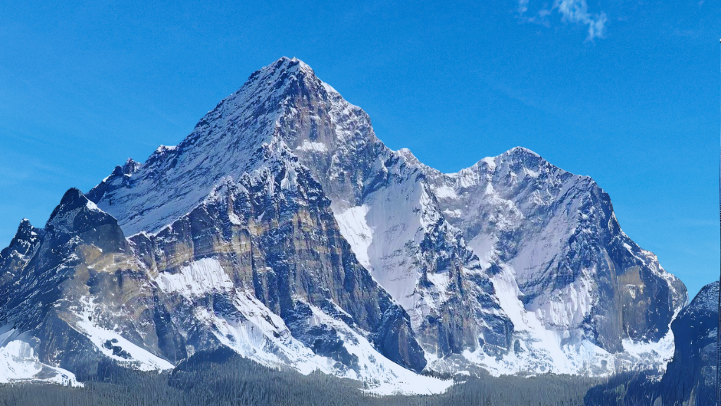 Snow mountain panorama